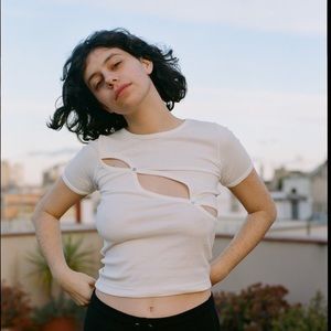 By Signe Abstract Cutout Top